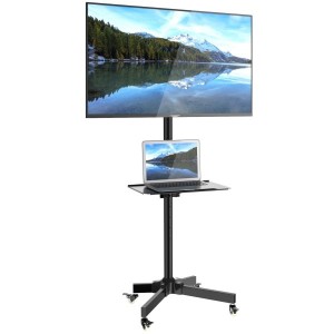 Techly TV LED/LCD cart for LCD LED TV 30"-65" height adjustable