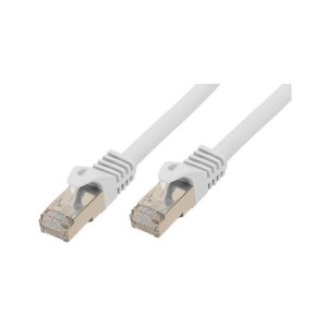 Cat.7/Cat.6a S/FTP Network Cable – 15m – White – Halogen-Free (LSZH) – Shielded RJ45 LAN Cable