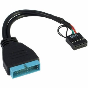 Inter-Tech USB Adapter – USB 3.0 to USB 2.0 9-Pin Converter
