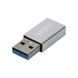 Logilink adapter USB 3.2 Gen1 Type-C, USB-A/M to USB-C/F, silver
