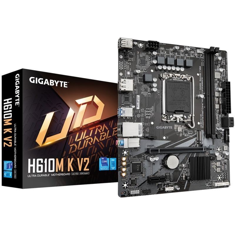 Gigabyte GA-H610M K V2 – Pllakë Amë DDR4, LGA1700, Micro-ATX Gigabyte GA-H610M K V2 – Pllakë Amë DDR4, LGA1700, Micro-ATX