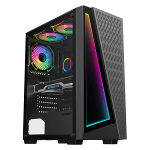GameMax Prism Premium – Mid Tower ATX Case with Infinite Mirror Front & ARGB Cooling