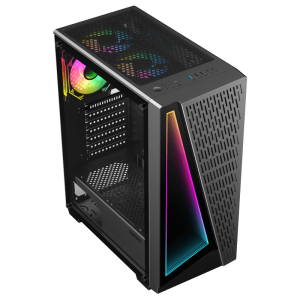 GameMax Prism Premium – Mid Tower ATX Case with Infinite Mirror Front & ARGB Cooling