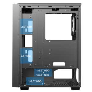 GameMax Prism Premium – Mid Tower ATX Case with Infinite Mirror Front & ARGB Cooling
