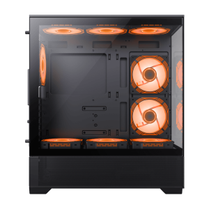 GameMax Vista Mid-Tower ATX Case – Modular Airflow Case with ARGB Fans and Full-Glass Aesthetic
