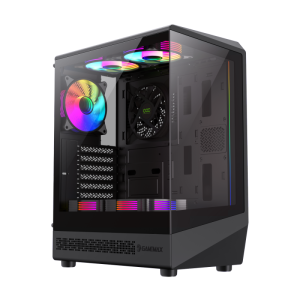 GameMax Vista COC AB ATX Mid-Tower – Panoramic Gaming Case with Patented COC Cooling & ARGB Fans