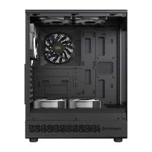 GameMax Vista COC AB ATX Mid-Tower – Panoramic Gaming Case with Patented COC Cooling & ARGB Fans