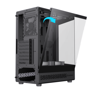 GameMax Vista COC AB ATX Mid-Tower – Panoramic Gaming Case with Patented COC Cooling & ARGB Fans