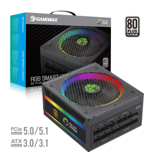 GameMax 1300W 80+ Platinum RGB Modular Power Supply – Future-Ready, Silent, and Stylish