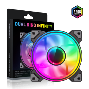 GameMax Dual-Ring-Infinity ARGB 120mm Fan – Dual-Ring Illumination with Silent Performance