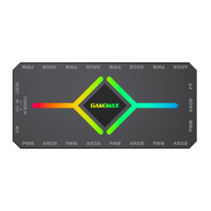GameMax V4.0 ARGB HUB PWM Controller – Smart Sync & Remote Control for ARGB Fans