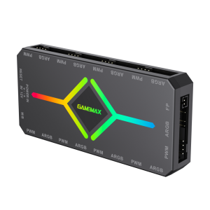 GameMax V4.0 ARGB HUB PWM Controller – Smart Sync & Remote Control for ARGB Fans