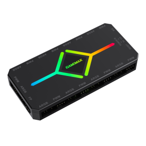 GameMax V4.0 ARGB HUB PWM Controller – Smart Sync & Remote Control for ARGB Fans