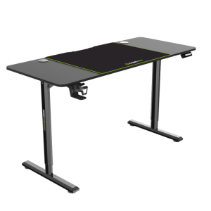 GameMax D140-Carbon-EC2 Electric Sit-Stand Desk – Ergonomic Power for Work & Play