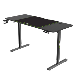 GameMax D140-Carbon-EC2 Electric Sit-Stand Desk – Ergonomic Power for Work & Play