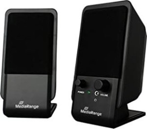 MediaRange USB 2.0 Desktop Speakers – Compact Stereo (Black)