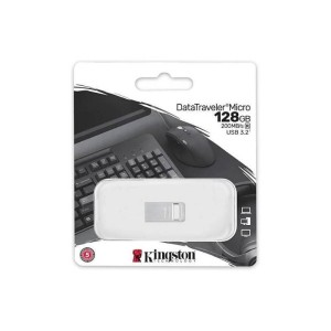 Kingston USB-Stick DataTraveler Micro - USB 3.2 Gen 1 (3.1 Gen 1) - 128 GB - silver