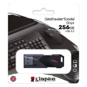 Kingston USB Flash Drive 256GB DataTraveler Exodia Onyx - 256GB - Black
