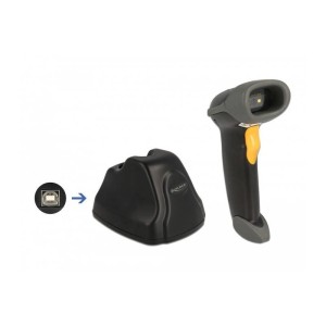 Delock 2.4 GHz barcode scanner 1D and 2D with charging station