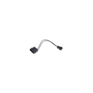 4 Pin Connector Male to 3 Pin Fan Connector Male All Black
