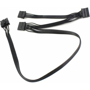 1 x 1 to 3 4-Pin SATA Power Splitter Cable – 30 cm