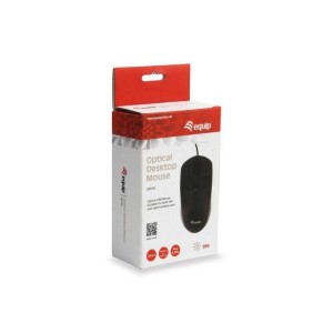 Equip Wired Optical Mouse – USB, Ergonomic Design, Black