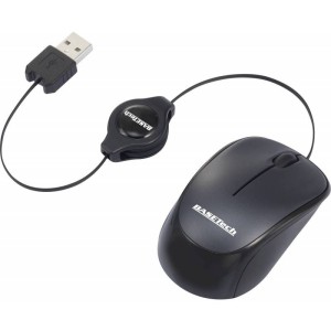 LogiLink Optical Mini Mouse with Retractable Cable – Compact, Portable, Precise
