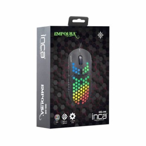 INCA Gaming Mouse IMG-346 – 6400 DPI, RGB Lighting, 6 Buttons, USB with Software Support
