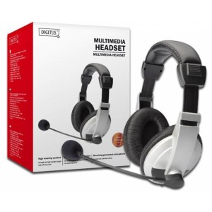 DIGITUS Multimedia Headset stereo.mit Mikro.Lautstärker.Klin