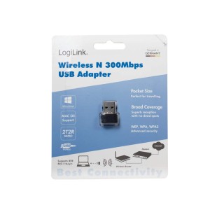 Logilink W-LAN Micro Adapter 802.11b/g/n USB 2.0, 300 Mbps (WL0086B)