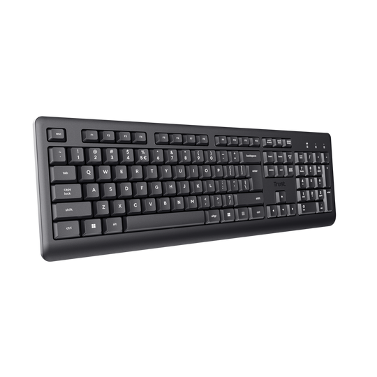 Trust Primo Wireless Keyboard and Mouse Set Quiet Keys | Black