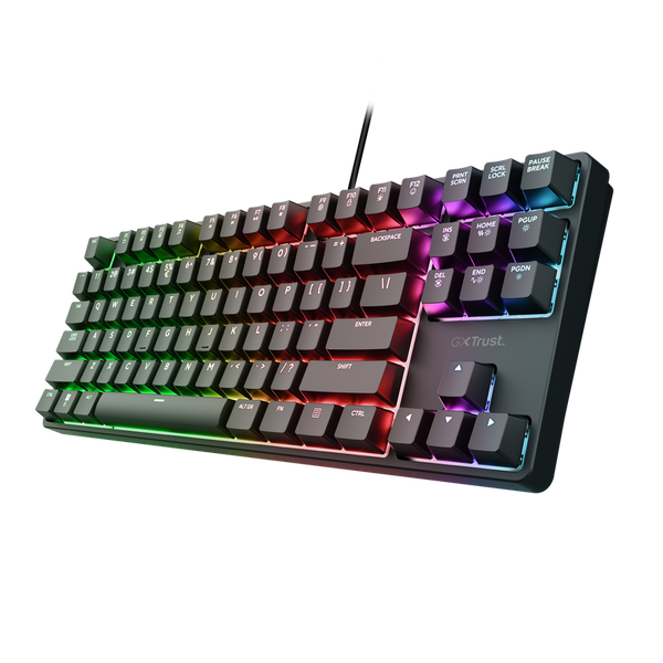 Trust GXT 864 Cada TKL Mechanical Gaming Keyboard RGB Brown Switches | Black