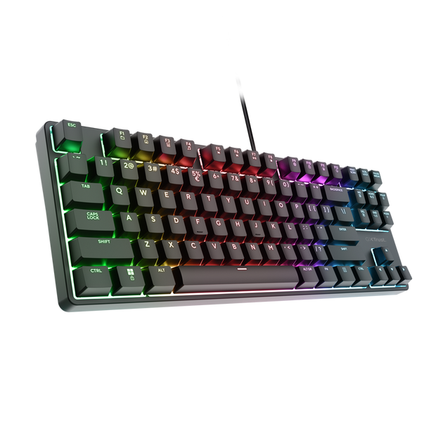 Trust GXT 864 Cada TKL Mechanical Gaming Keyboard RGB Brown Switches | Black