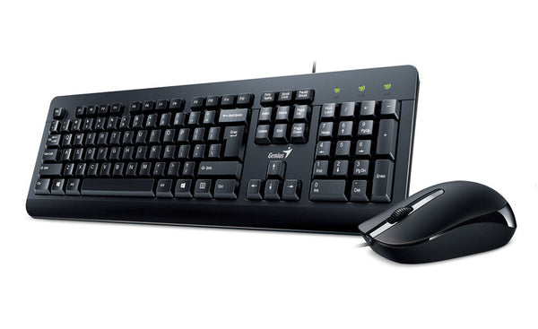 Genius KM-160 Wired USB Keyboard and Mouse Combo 1000 DPI | Black