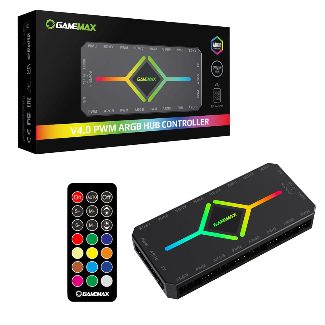 Smartsync Led Controller GameMax V4.0 ARGB HUB PWM Controller Smart Sync Remote