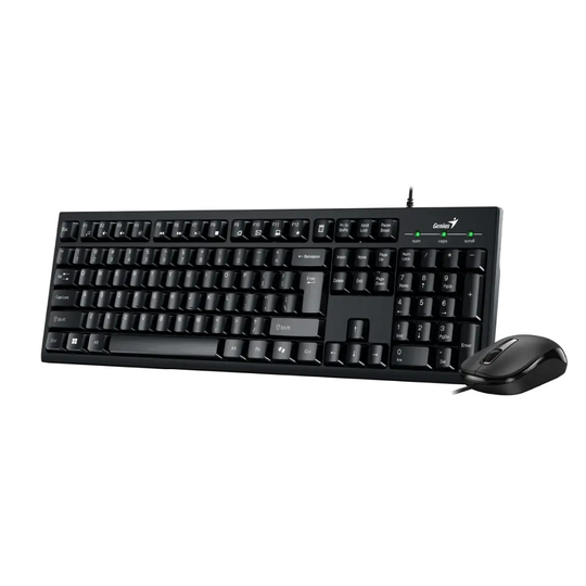 Genius KM-100SE Wired USB Keyboard and Mouse Combo with Copilot Key | Black