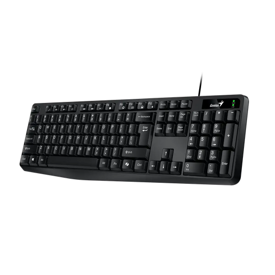 Genius KB-117 Wired USB Keyboard with Copilot Key | Black