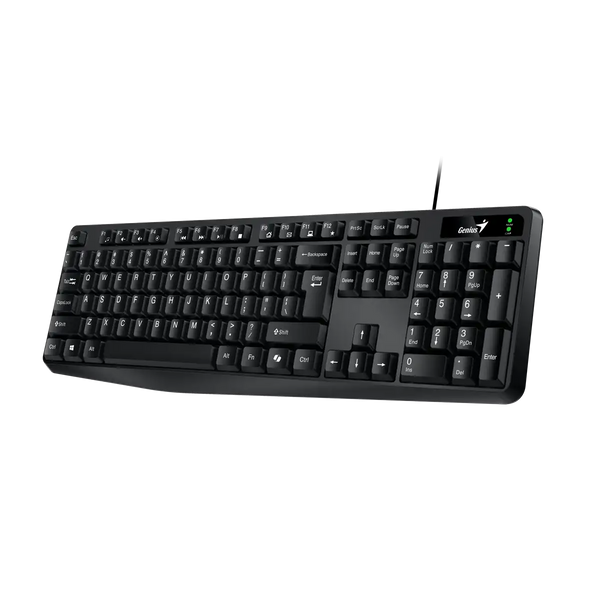 Genius KB-117 Wired USB Keyboard with Copilot Key | Black