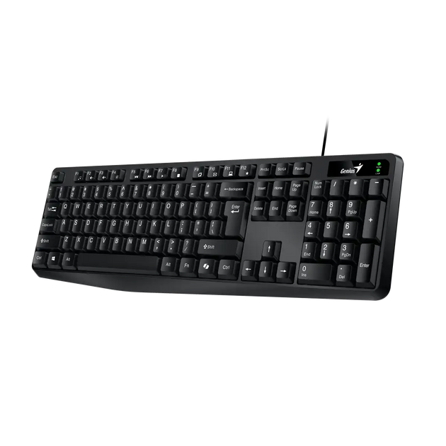 Genius KB-117 Wired USB Keyboard with Copilot Key | Black