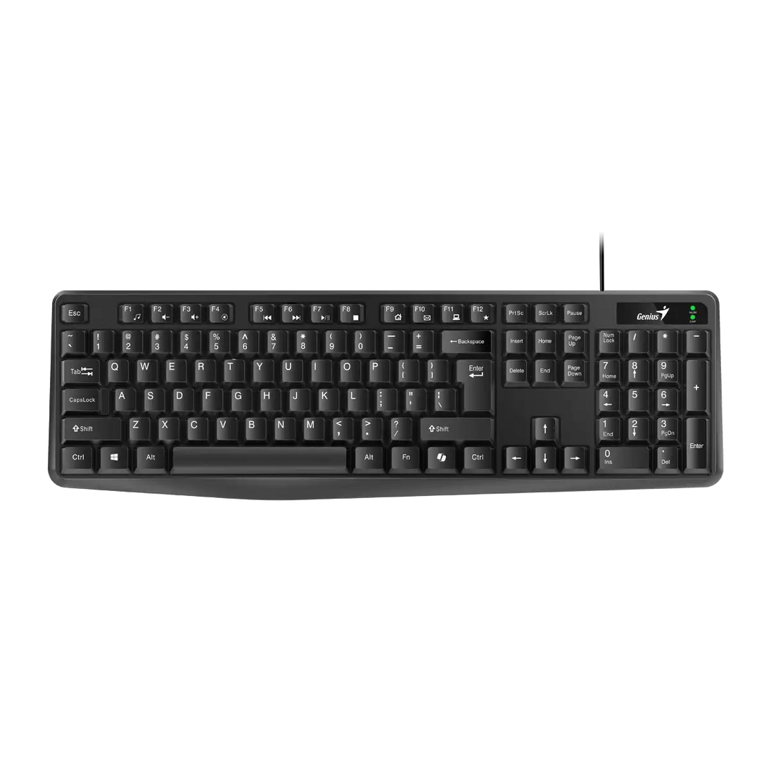 Genius KB-117 Wired USB Keyboard with Copilot Key | Black