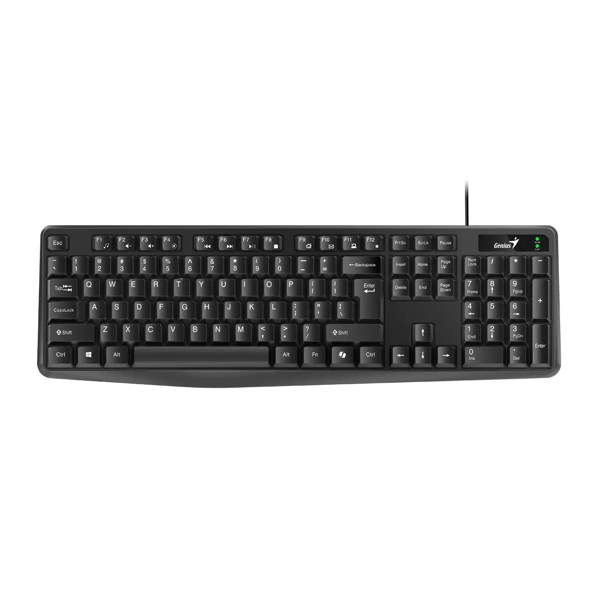 Genius KB-117 Wired USB Keyboard with Copilot Key | Black