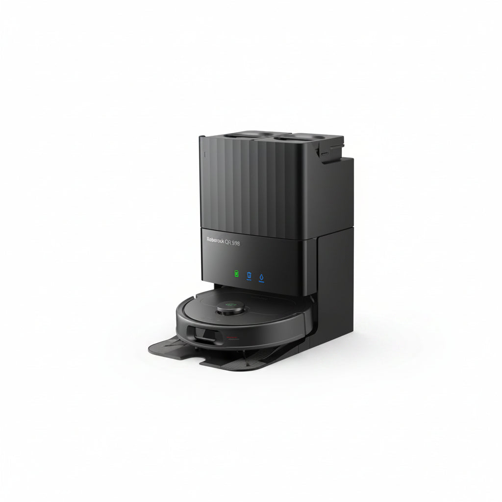 Roborock QR 598 Robot Vacuum & Mop – Self-Emptying Dock, Smart Cleaning, Black